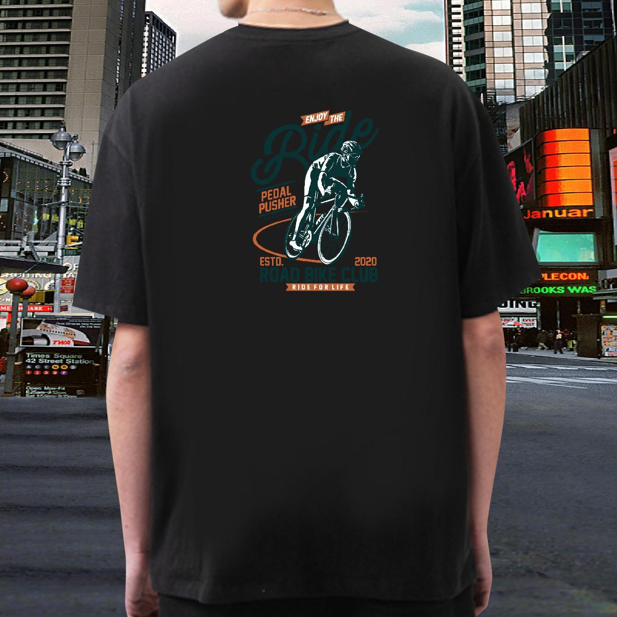 DIY Customized T shirt Motorcycle Tops Shirt 100% Cotton 230g Summer Casual High Quality Custom Printed Breathable Short Sleeve Men Tees