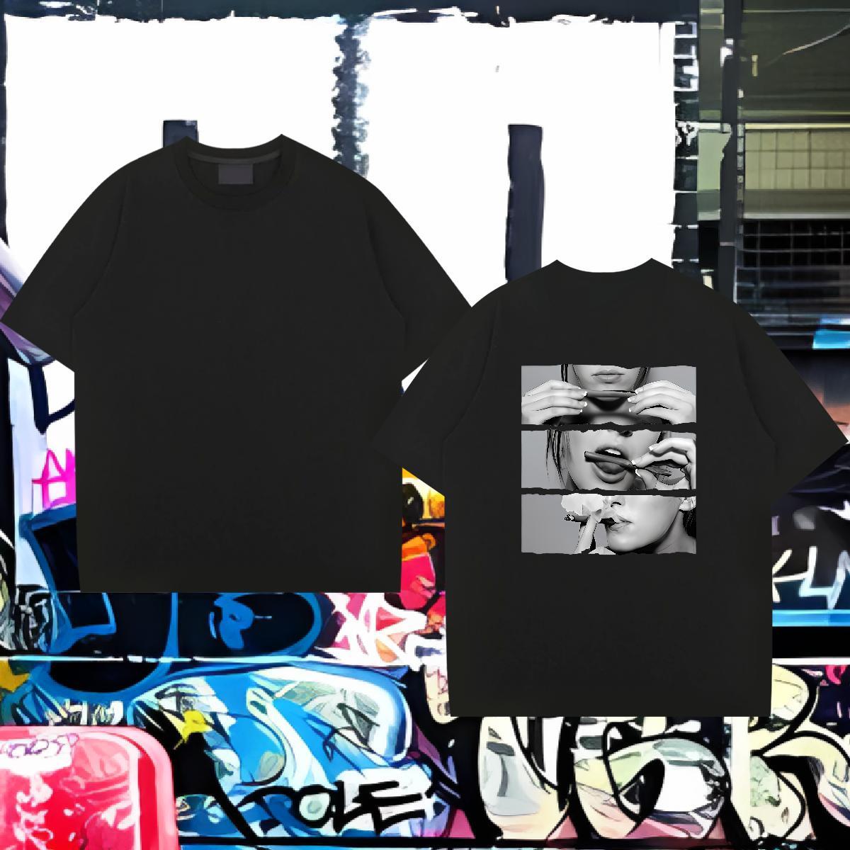Classic Man T Shirts mouse Clothes 230g Cotton Daily Outfit Loose Custom Print Plus Size Pure Cotton Men Tees