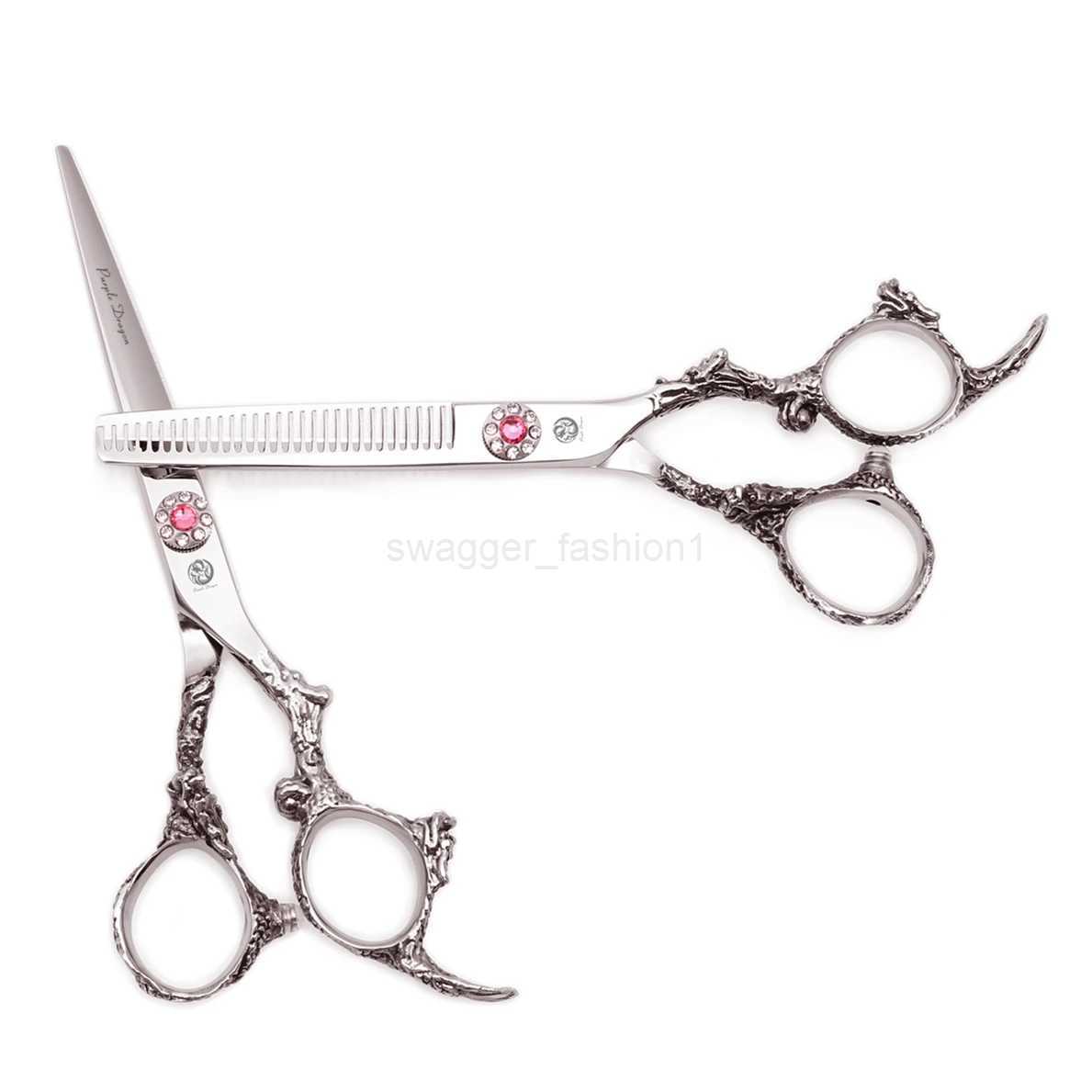 Hair Cutting Scissors Professional 5.5 6 Japan 440C Barber Hairdressing Scissors Thinning Scissors Haircut Dragon Handle Z9005XJ240807