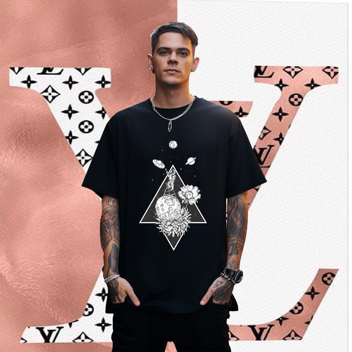 Stylist Man T Shirts eye of the devil Wear 230g Pure Cotton Daily Outfit Wholesale Custom Big Size Breathable Crew Neck Men Clothes T-Shirt