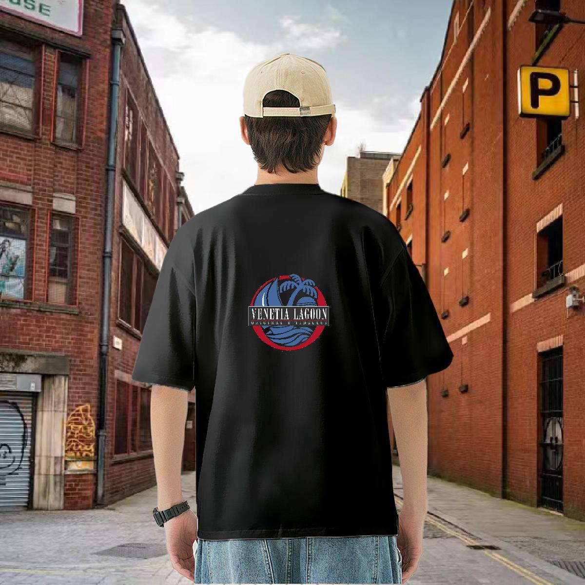 Fashion T-Shirts for Men beach Tee Shirt 230g Pure Cotton Hip Hop Street Designer White Plus Size Short Sleeve O-Neck Tshirts