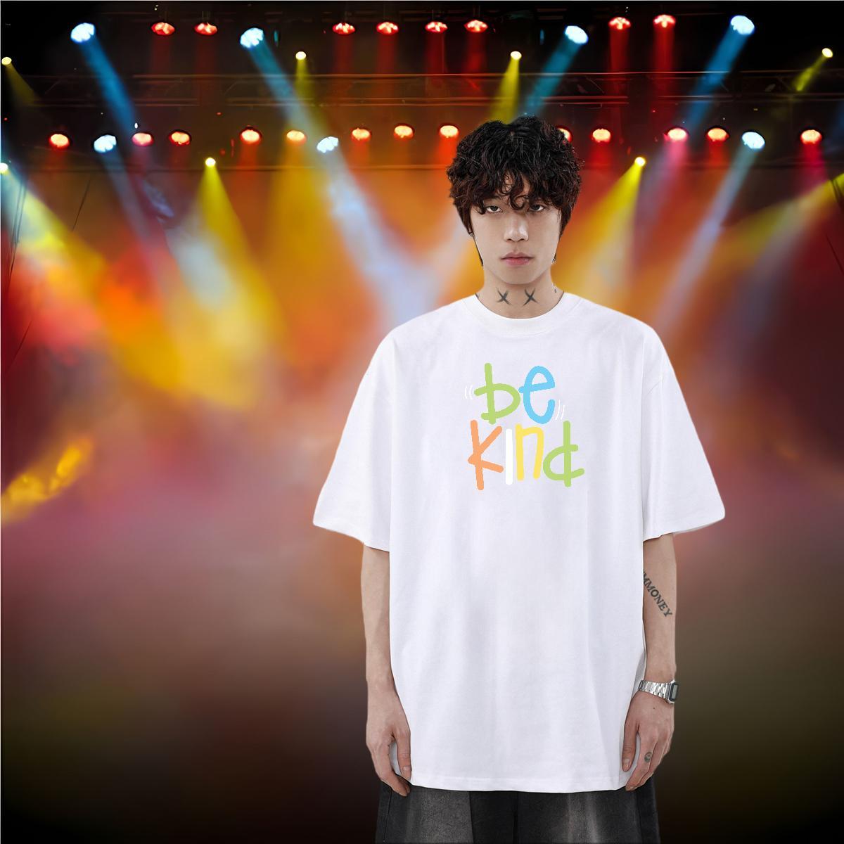 Classic Casual Man T Shirts letter Clothes 230g 100% Cotton Casual Beach Loose Anime O Neck Short Sleeves Men Tees