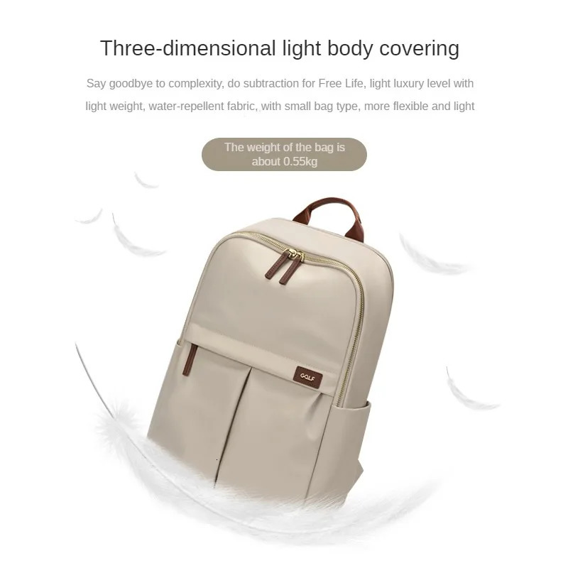Golf Backpack Womens Simple Communicating Travel Computer Canvas Large Capacity Student 240807