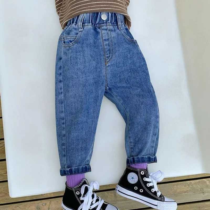 Jeans Boys Jean Pants Long Trousers Cotton 2024 New Spring Autumn Babys Kids Pants High Quality Childrens Clothing