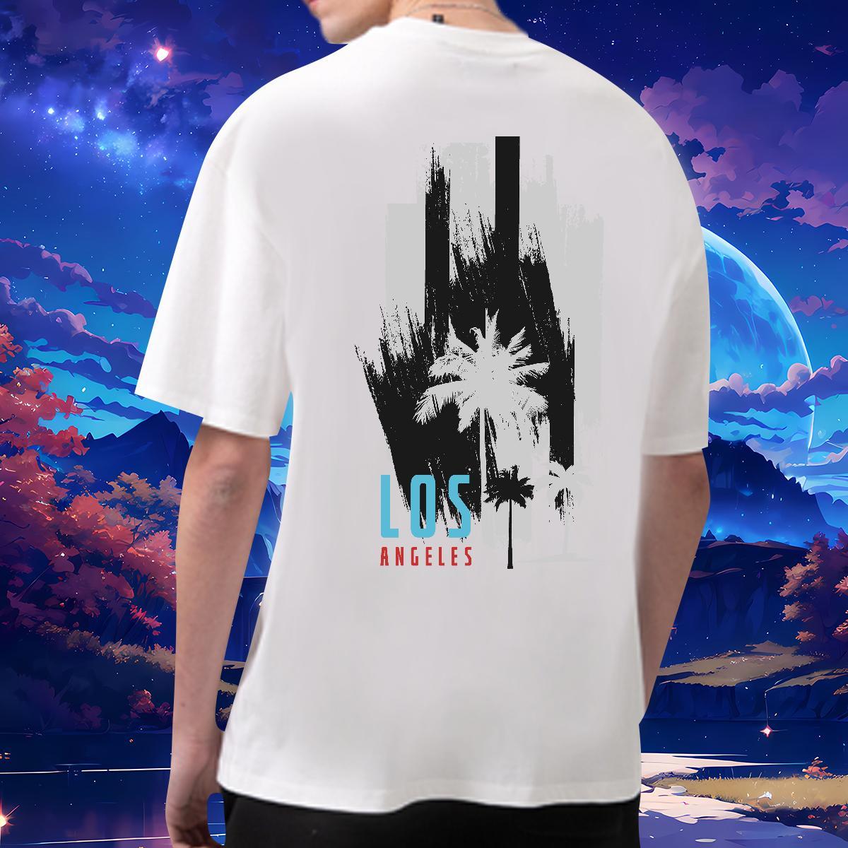 Stylist T shirt letter Tee Shirt 230g Pure Cotton Street Loose Plus Size Cartoon Round Neck Short Sleeve Men Clothes T-Shirt