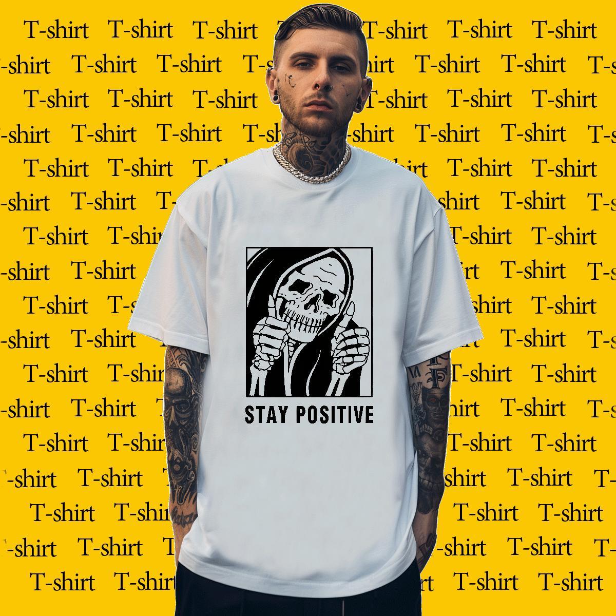 Customized T Shirt For Man skull Clothings 230g 100% Cotton Anime Printing Street Unisex Floral Print Breathable Soft Couples T Shirts