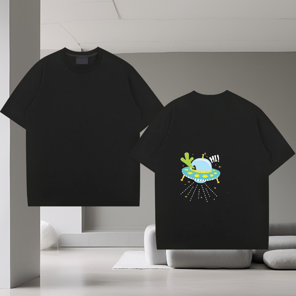 Brand T Shirt For Man ET Tops 230g Cotton Casual Daily Wear Cool Anime Breathable Short Sleeve Tshirt for Man Woman