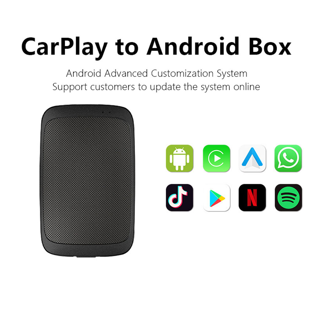 GT5 carplay ai box CLOSED android 11 Qualcomm 2290 Chipset car carplay video box 2GB + 16GB wireless carplay adapter youtbe netflix google play store