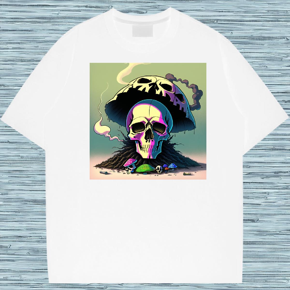 2024 Summer T shirt skull Tees Shirts 100% Cotton 230g Street Casual Cool Custom Anime Pure Cotton Tshirts