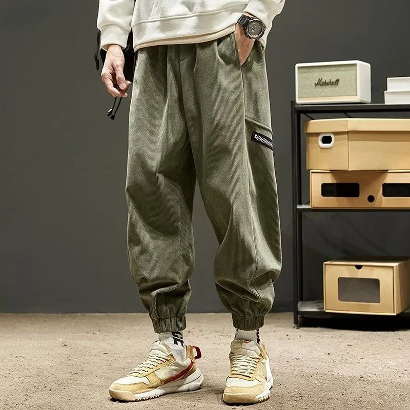 Emo Cargo Pants for Men Street Multipockets Trousers Man Y2k Fashion Slacks Harem Hiking Korean Style Baggy High Quality Cotton 240806