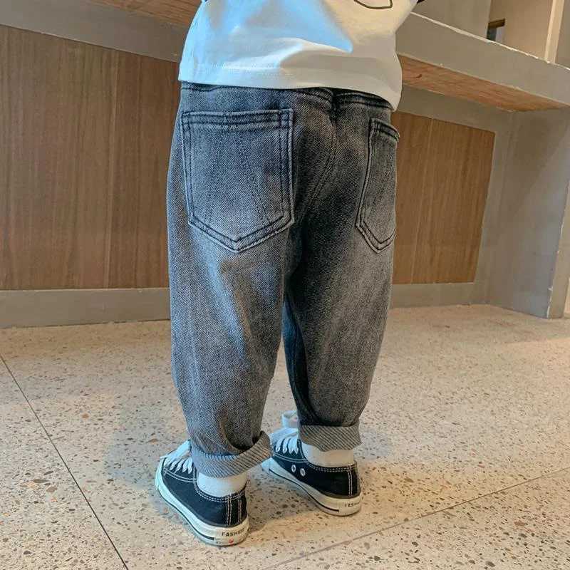 Jeans Boys Jean Pants Long Trousers Cotton 2024 Graceful Spring Autumn Babys Kids Pants Teenagers Outwear Childrens Clothing