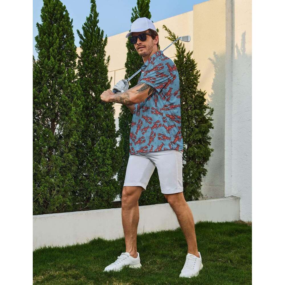 Fashion Mens Polo shirt Quick-Dry Short Sleeve Polo Gifts Crazy Shirts for Men Fun Golf Outfits Polos shirts tshirt Casual tops summer clothes Short s