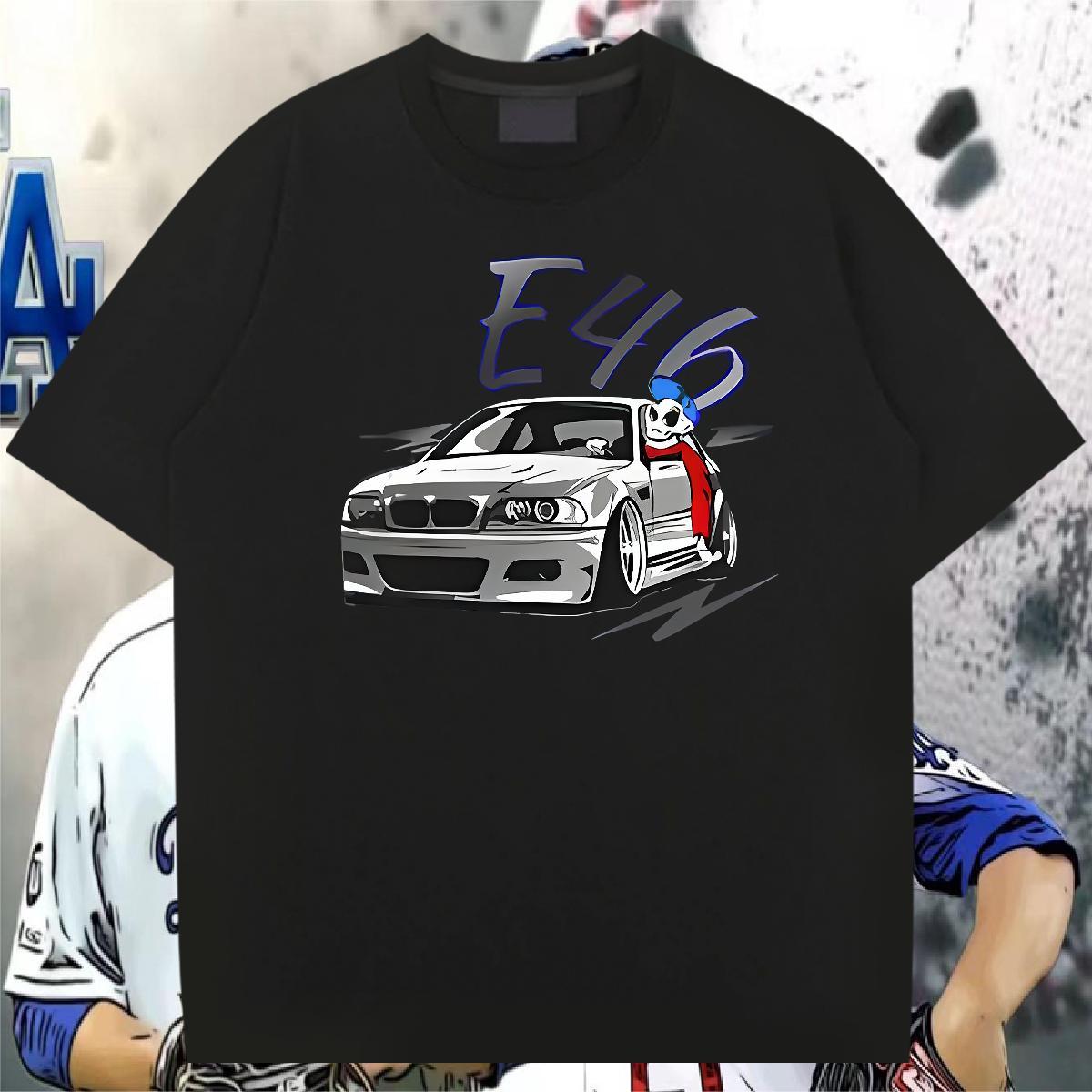 Fashion Casual Man T Shirts car Polos 100% Cotton 230g Street Wear Wholesale Skull Breathable Soft Men Tops Tees