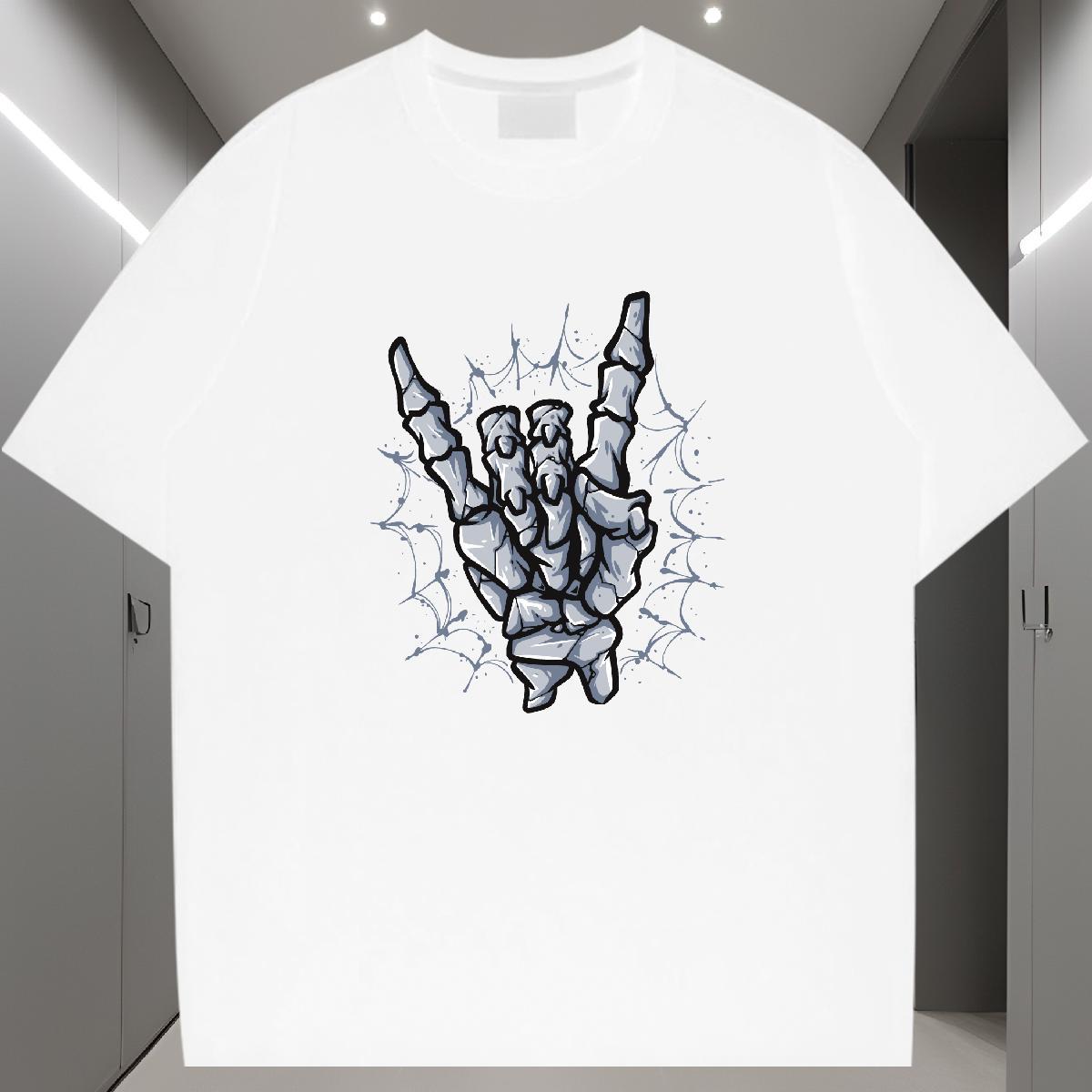 Factory Direct Men T Shirts skull Tshirts 230g Pure Cotton Sports Casual Comfortable Custom Big Size Breathable Crew Neck Men Clothes T-Shirt
