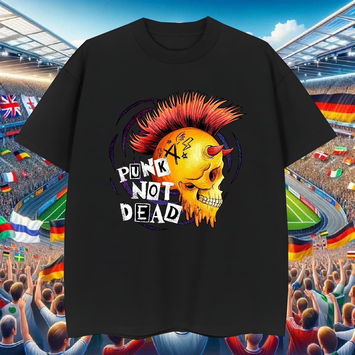 Fashion Designer T shirt skull Clothes 230g Pure Cotton Anime Printing Street TOP Quality Cartoon Print Breathable Short Sleeve Men Tees