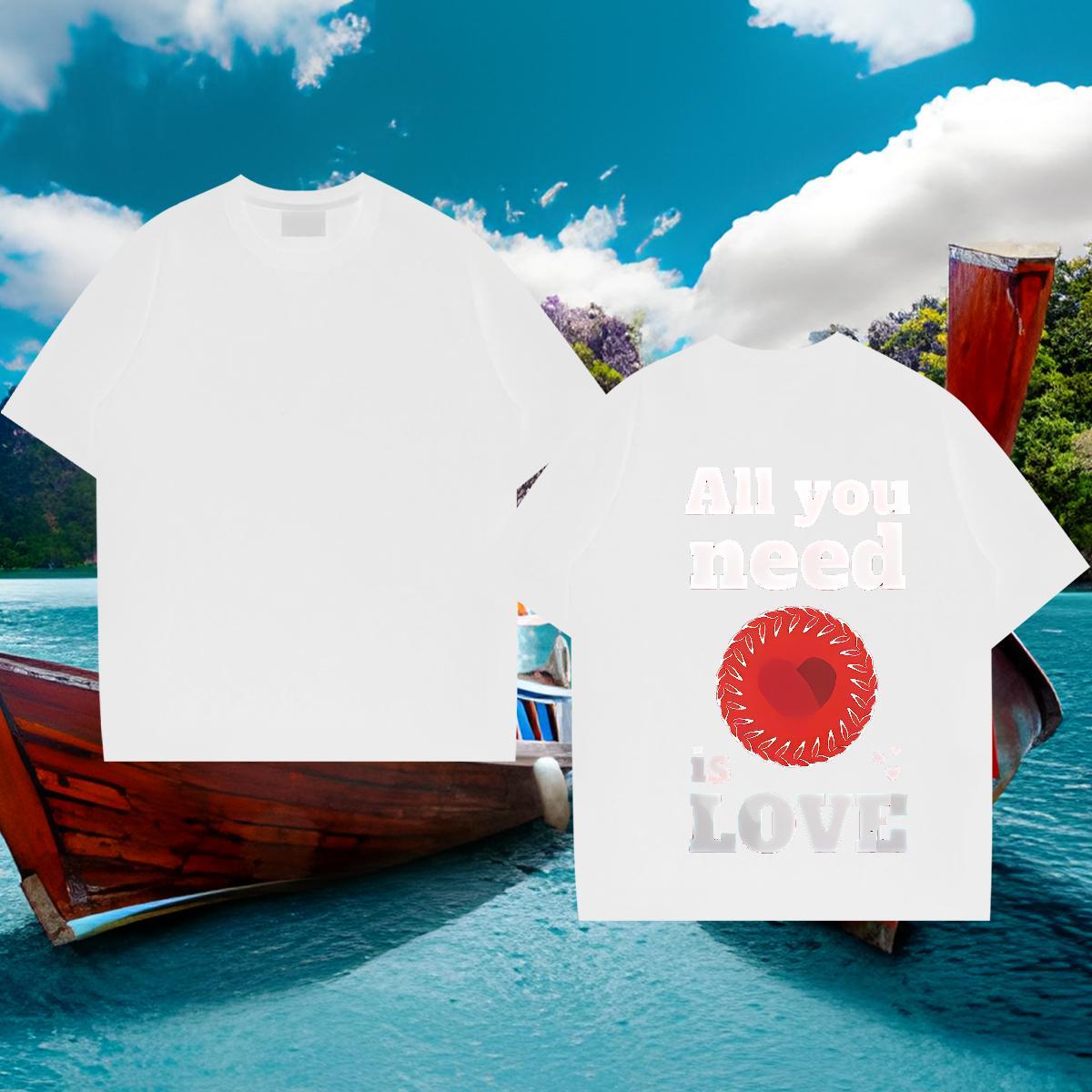 New T-Shirts for Men letter Clothes 230g 100% Cotton Summer Casual Classic Custom Printed Breathable Crew Neck Men Tees