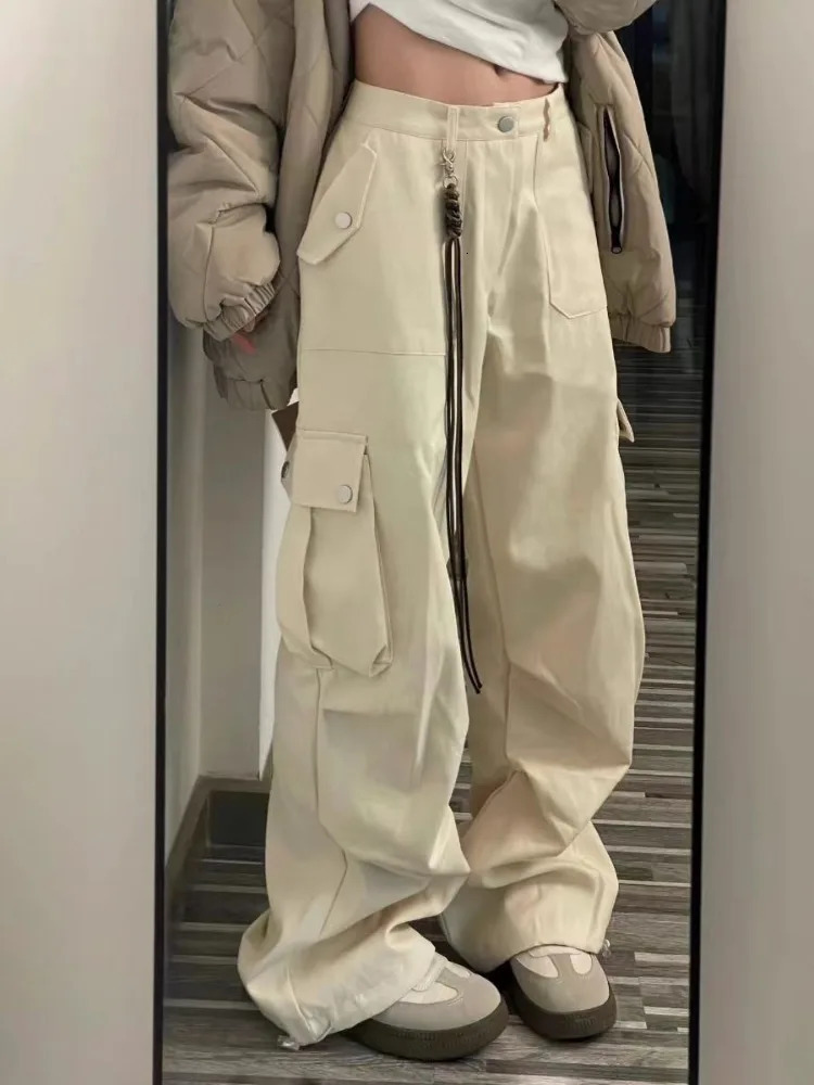 HOUZHOU Y2k Vintage Baggy Cargo Pants Womans Oversized Hippie Streetwear Pants Casual Harajuku Korean Fashion Trousers Spring 240821