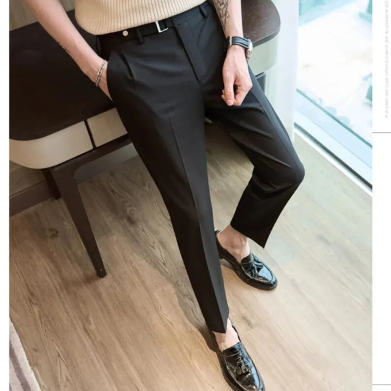 Mens Spring High Quality Business Suit Trousers Male Slim Fit Fashion Summer Pants Men Clothing 3628 240806