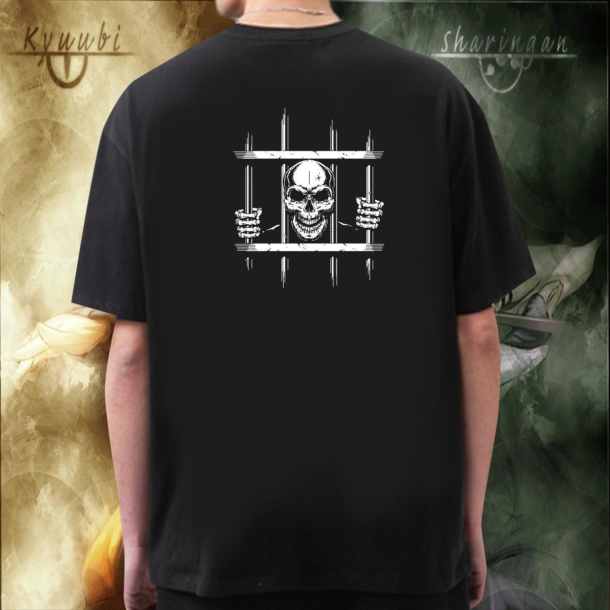 DIY Customized Mens T Shirts skull Wear 230g 100% Cotton Street Popular Asian Size Breathable Short Sleeve Men Tops Tees