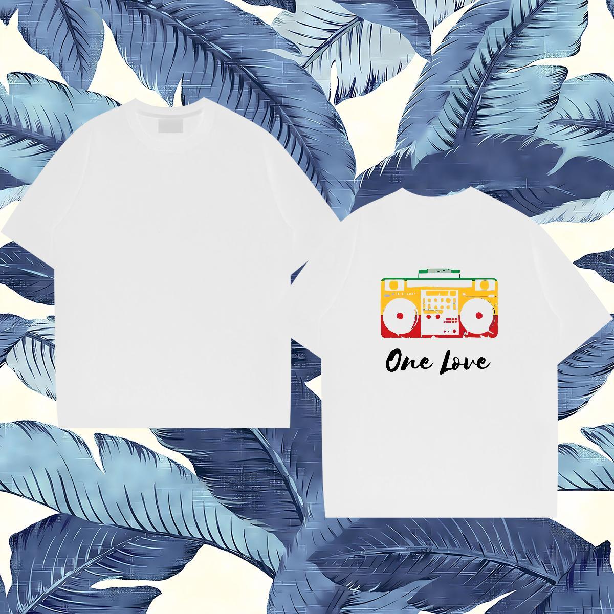 Free Shipping T-Shirts for Men letter Tops 230g Cotton Daily Wear Soft White Plus Size Breathable Short Sleeve Tshirt for Man Woman
