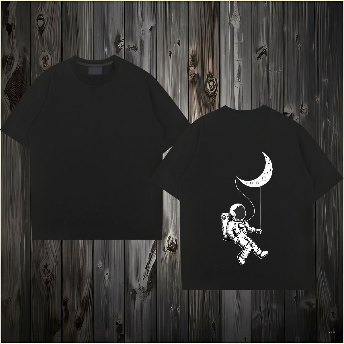 2024 Designer T shirt spaceman Tees 100% Cotton 230g Daily Outfit Unisex Oversized 3XL 4XL O Neck Short Sleeves Tshirts
