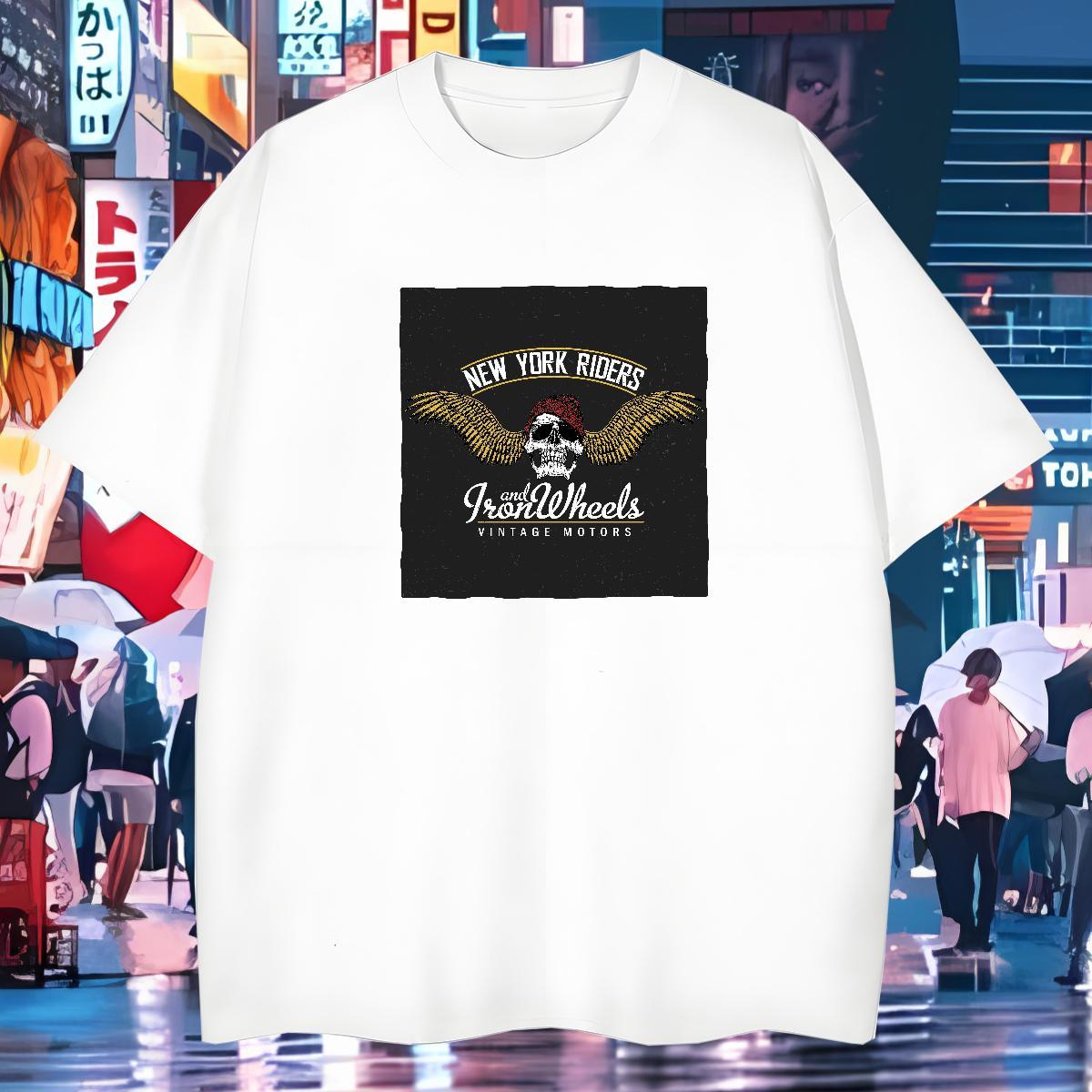 Wholesale T-Shirts skull Tee Shirt 100% Cotton 230g Sports Casual Comfortable Cartoon Print Short Sleeve O-Neck Men Tops Tees