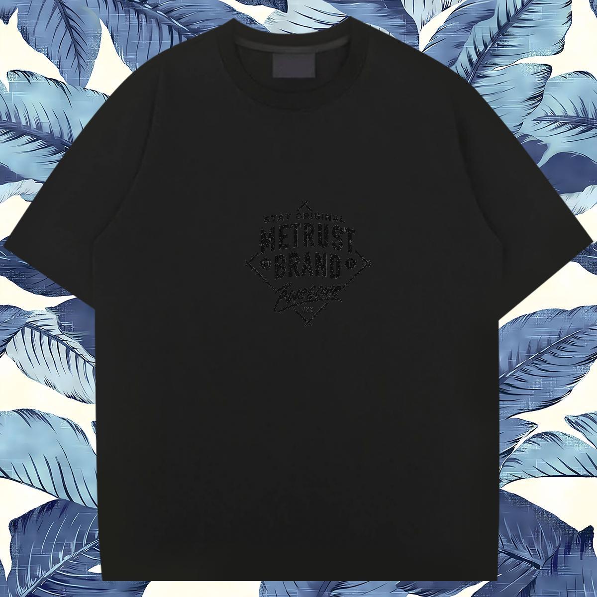 2024 Summer Mens T Shirts letter Wear 230g 100% Cotton Street Wear Comfortable Custom Printing Breathable Crew Neck Men Tshirts