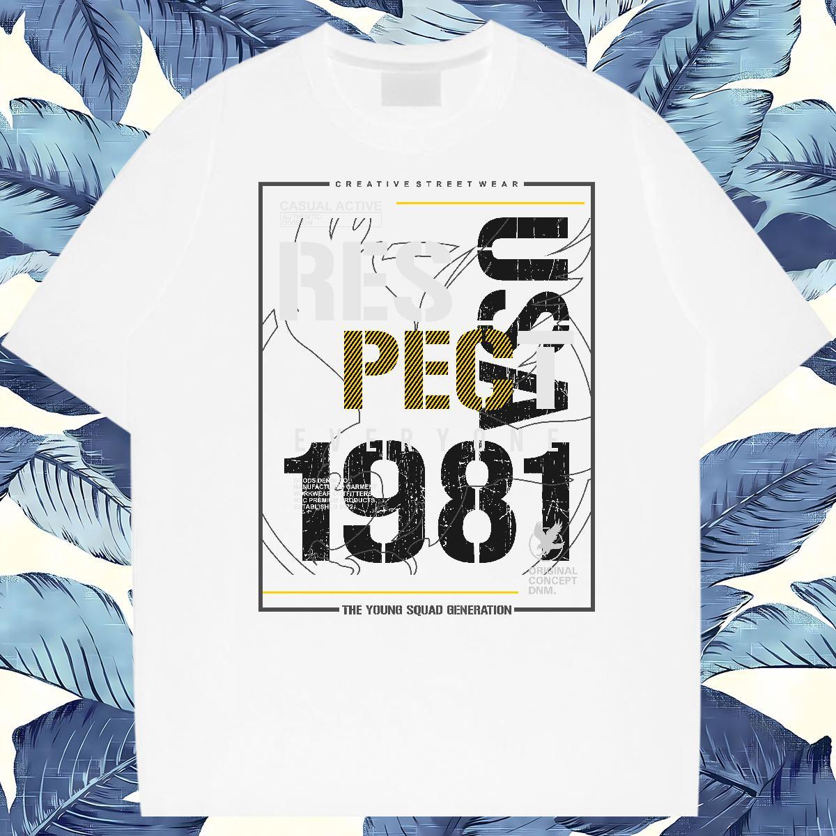 Fashion Design T shirt letter Wear 230g 100% Cotton Casual Daily Wear Wholesale Anime Print Short Sleeve O-Neck Men Tees