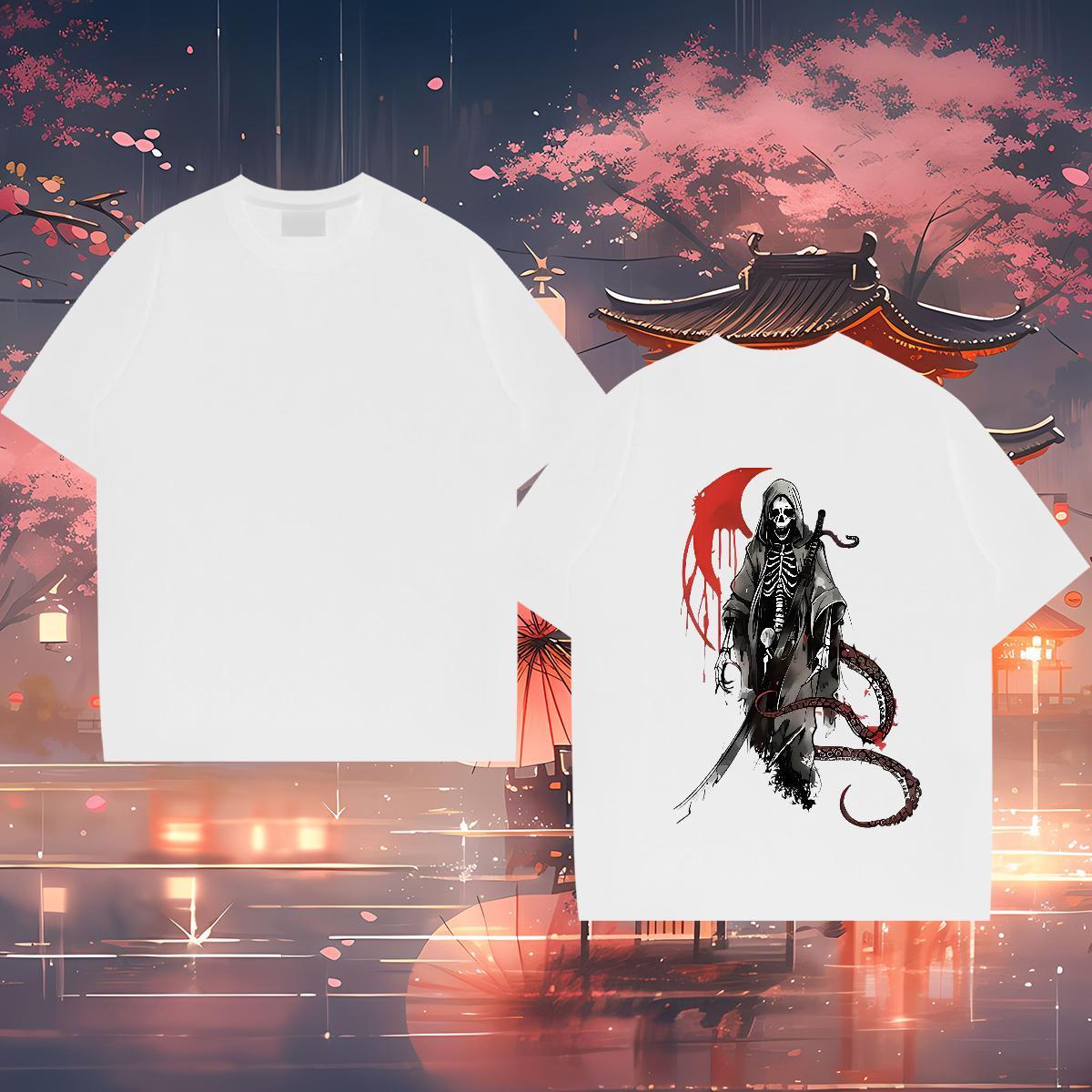 Custom Mens T Shirts tail Tees 230g 100% Cotton Casual Beach Loose DIY O Neck Short Sleeves Men Tops Tees