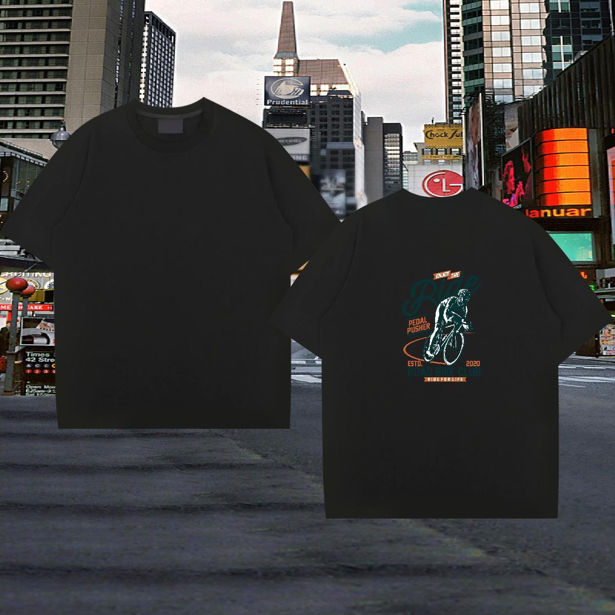 DIY Customized T shirt Motorcycle Tops Shirt 100% Cotton 230g Summer Casual High Quality Custom Printed Breathable Short Sleeve Men Tees