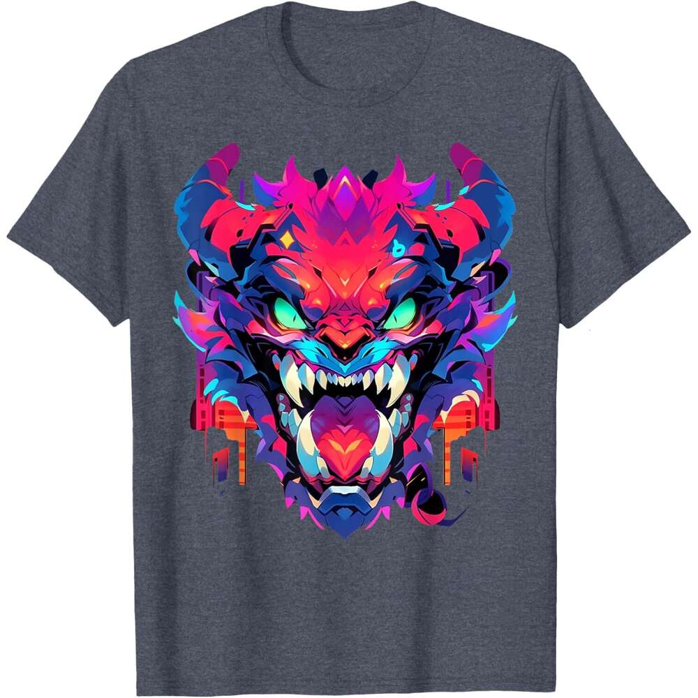 T shirt for Mens Funny Hell Monster Cartoon Comic Halloween Graffiti Anime T-Shirt shirts tshirt graphic tee Casual tops summer clothes Short sleeve