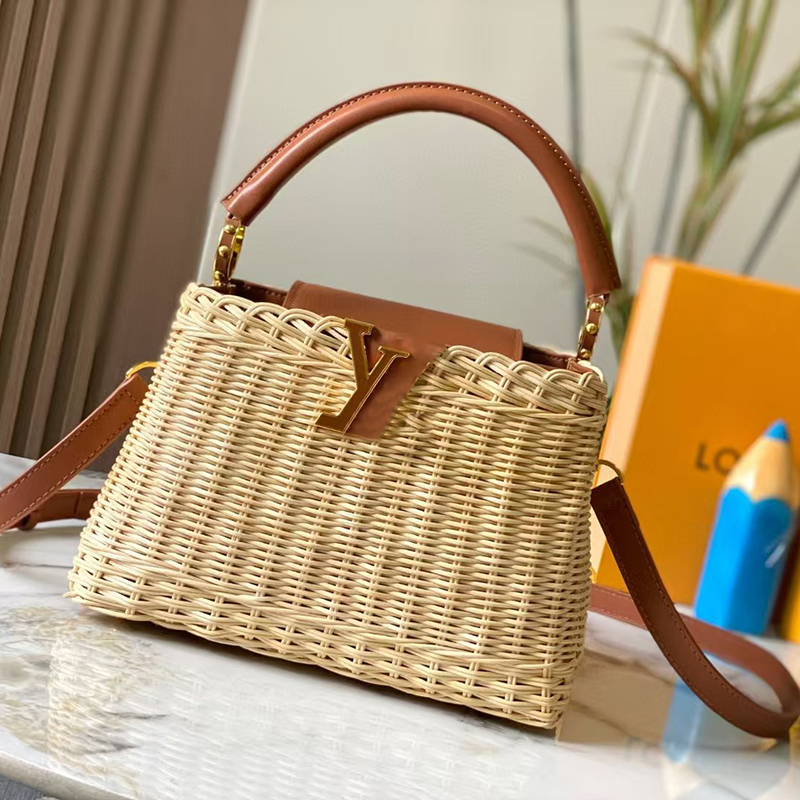 Women shoulder bag tote crossbody bags handbag large capacity top quality fashion luxury designer rattan knit handbag shopping bag Huidi240806370