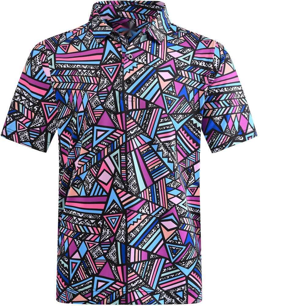 Polo shirt Shirts Moisture Wicking Dry Performance Mens Golf Shirt Regular Fit Fashion Print Sleeve Casual tops summer clothes Short sleeve - view 5