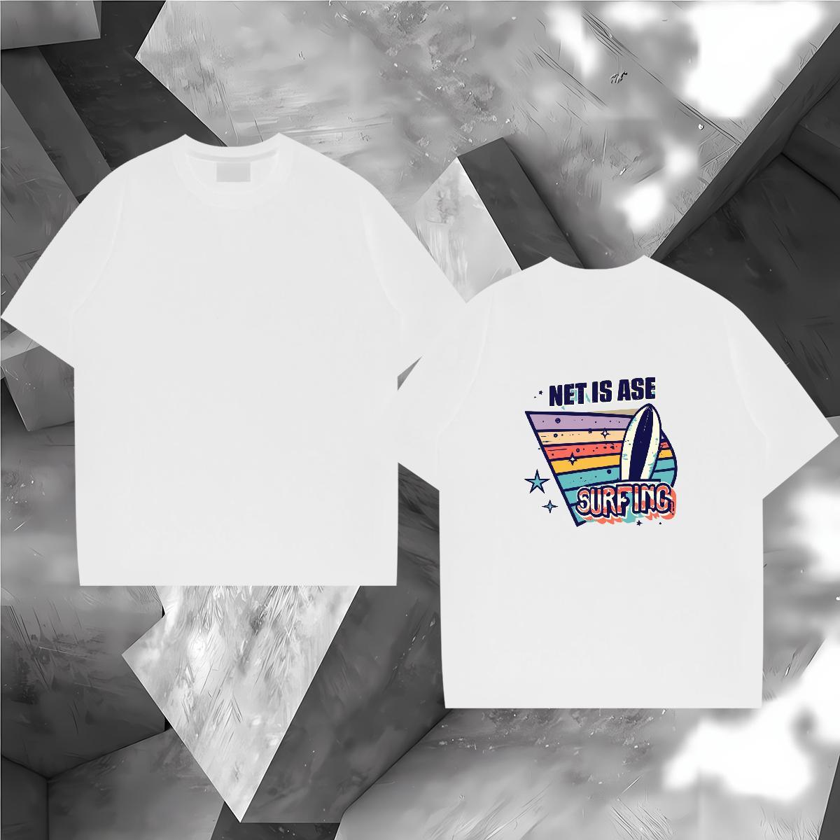 Fashion Men T Shirts beach Tees 230g Pure Cotton Home Outdoor Designer Custom Printed O-Neck Short Sleeve Mens Tshirts