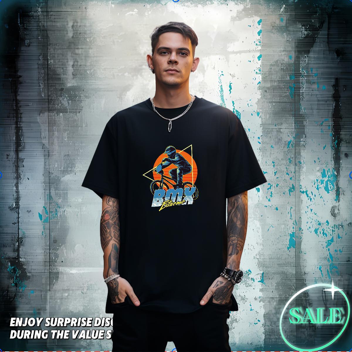 2024 Summer T-Shirts Motorcycle Tshirts 100% Cotton 230g Sports Casual Classic Oversized 3XL 4XL Short Sleeve Soft Men Tops Tees