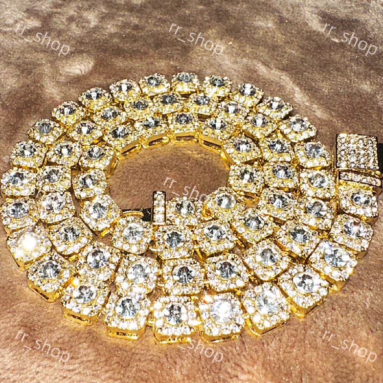 moissanite chain cuban k chainHip Hop Moissanite Chain Iced Out Dia Cuban Necklace Fashion Men Jewelry Solid Sier