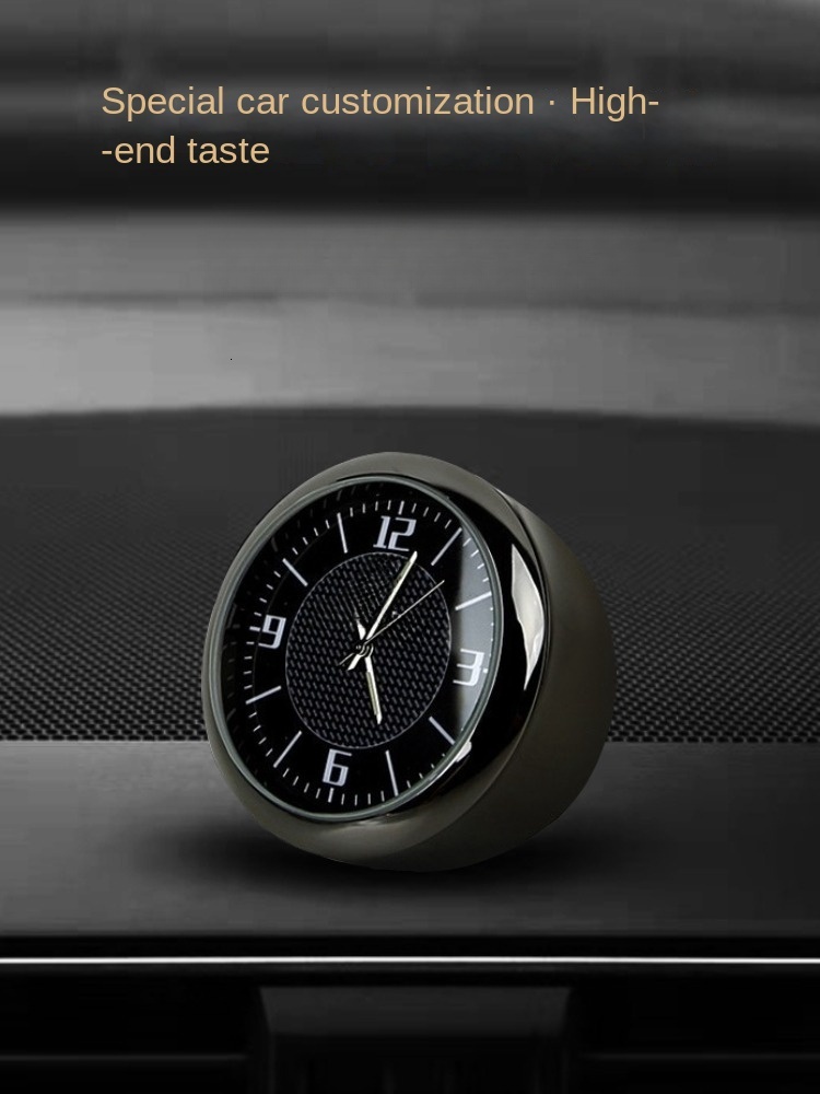 New Car Clock Luminous Mini Automobiles Internal Stick-On Digital Watch Mechanics Quartz Clocks Auto Ornament 40Mm 43Mm