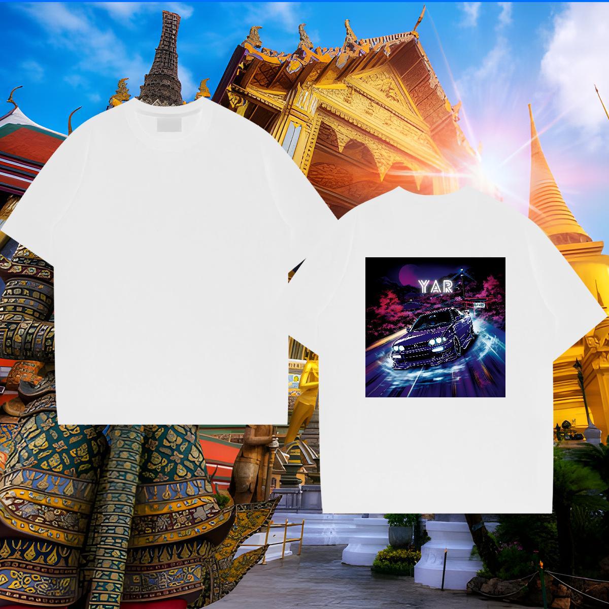New Arrival T-Shirts for Men car Tshirts 100% Cotton 230g Summer Casual High Quality DIY Printed Breathable Short Sleeve Men Tshirts