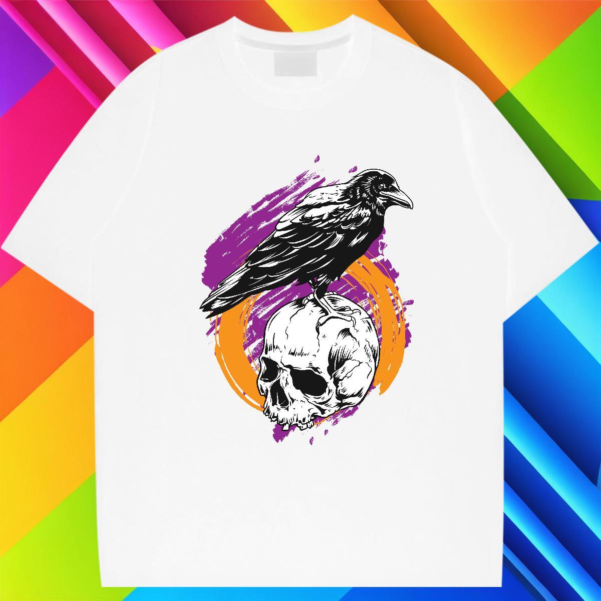 Fashion Designer T-Shirts for Men skull Tshirts 230g Pure Cotton Casual Daily Wear Classic Custom Printed Breathable Short Sleeve Couples T Shirts