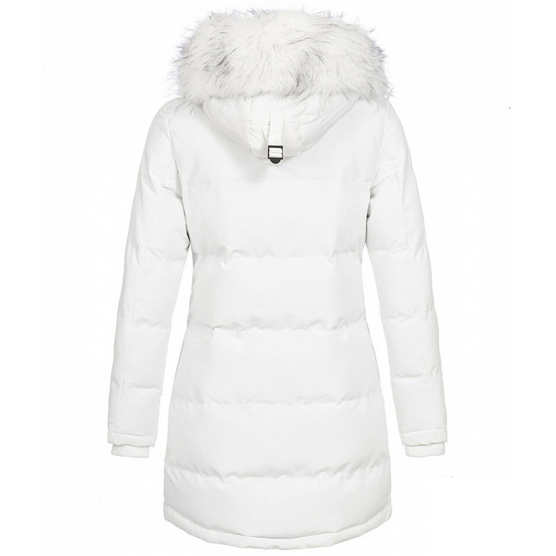 2022 Winter Women's Hooded Sleeve Warm Zipper Cotton Clothes Overcoming the Long Coat Style H87#128