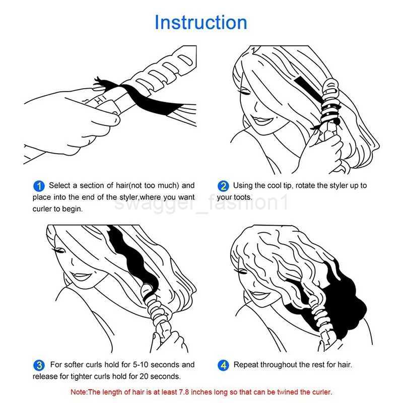 Professional Hair Curler Roller Magic Spiral Curling Iron Fast Heating Curling Wand Electric Hair Styler Pro Styling ToolXJ240807