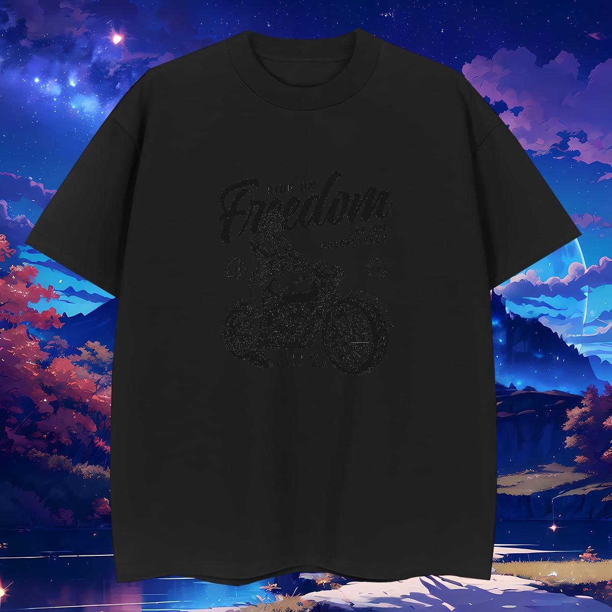 2024 DIY Man T Shirts Motorcycle Tshirts 100% Cotton 230g Sports Casual Loose Fit DIY Logo Oversized Crew Neck Men Tshirts