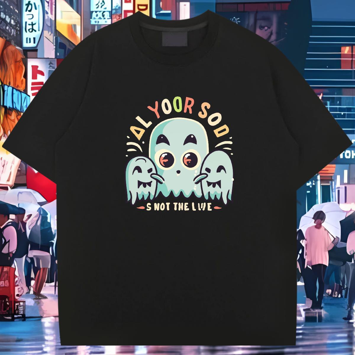Casual New T Shirts Men skull Tees Shirts 230g Pure Cotton Hip Hop Street Free Shipping Custom Anime Breathable Short Sleeve Men Tees
