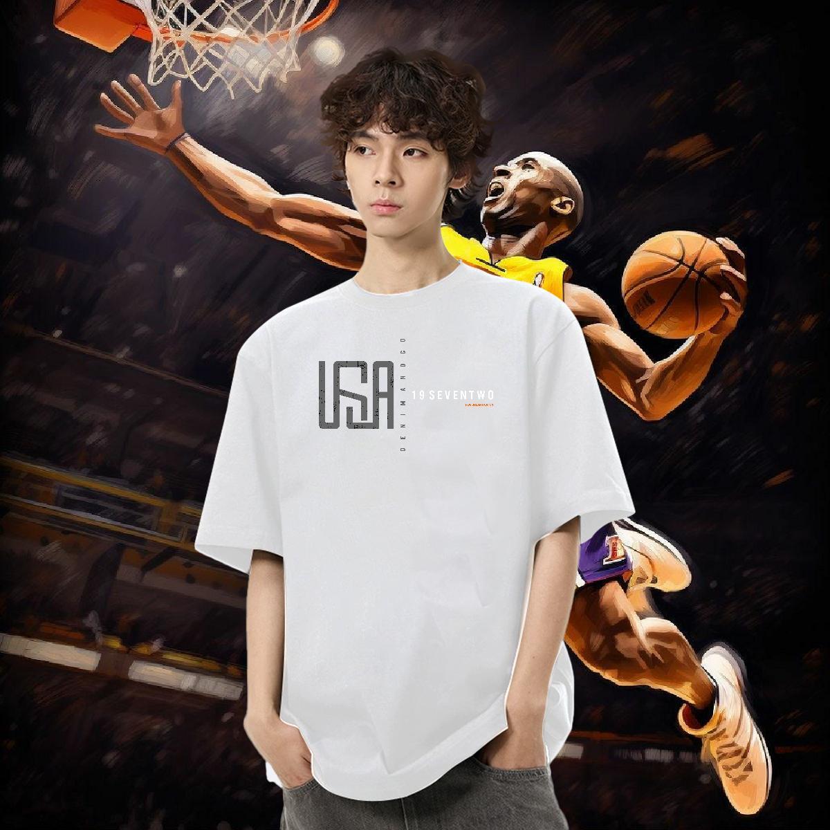 Fashion Mens T Shirts letter Tops Shirt 230g 100% Cotton Home Outdoor Brand Custom Printing Short Sleeve Soft Men Tshirts