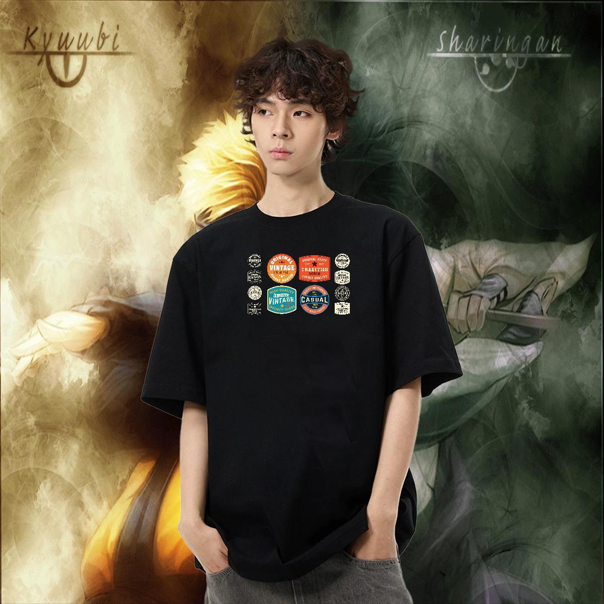 Casual New T-Shirts for Men letter Tops Tees 230g Cotton Sports Casual Classic Custom Big Size Breathable Crew Neck Tshirt for Man Woman