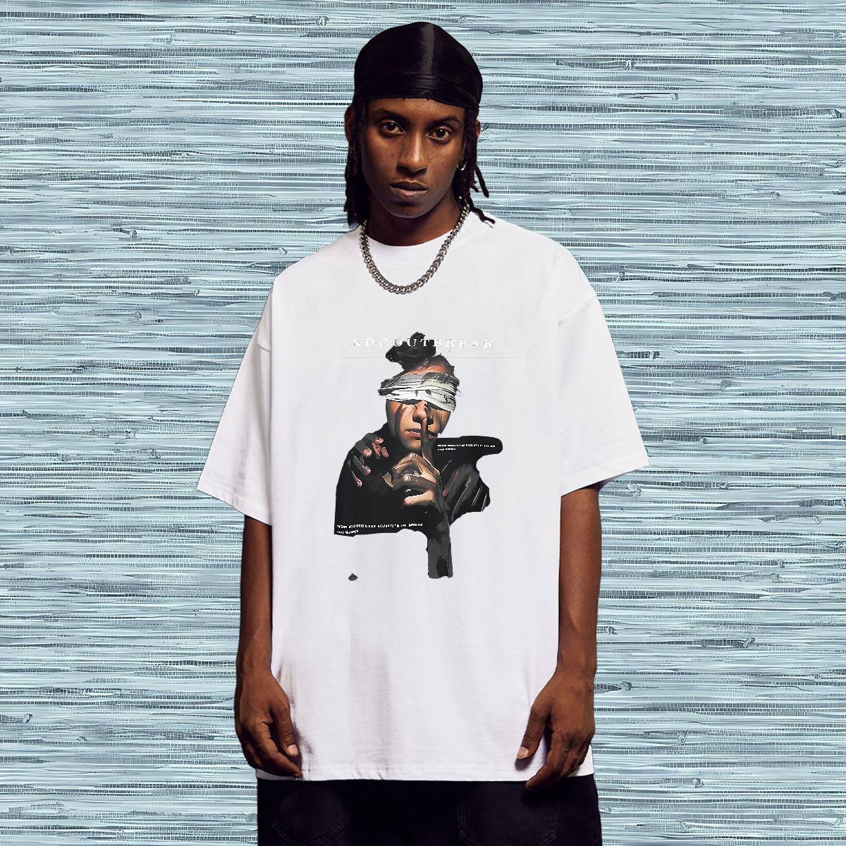 Fashion New T-Shirts portrait Wear 230g Cotton Street Casual Comfortable DIY O-Neck Short Sleeve Tshirts