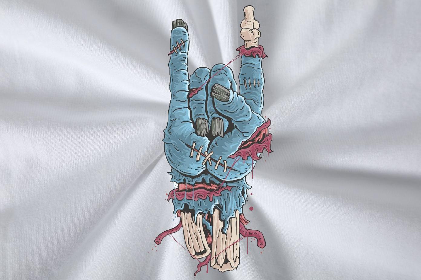 Fashion T Shirts Men hands Tshirts 100% Cotton 230g Street wear Hip Hop Unisex Skull Round Neck Short Sleeve Men Tees