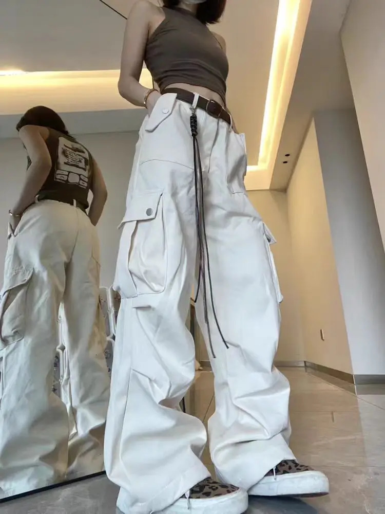 HOUZHOU Y2k Vintage Baggy Cargo Pants Womans Oversized Hippie Streetwear Pants Casual Harajuku Korean Fashion Trousers Spring 240821