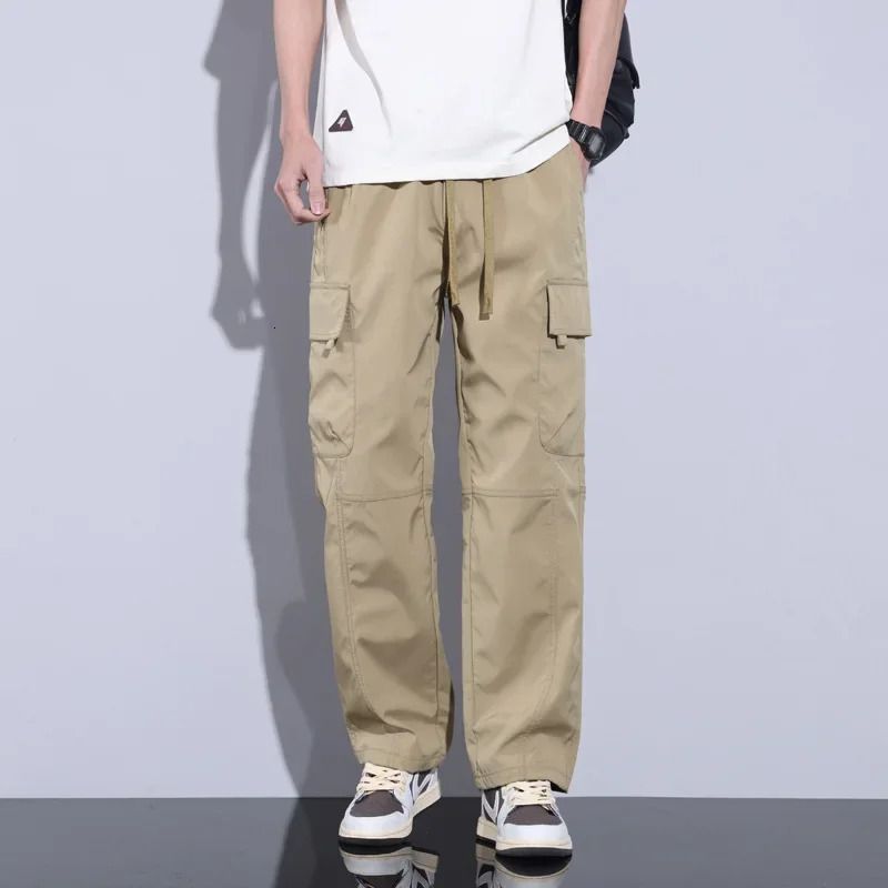Versatile Long Casual Pants For Men Trendy American Style Straightleg Cargo Daily Use In Spring Summer Season 240806