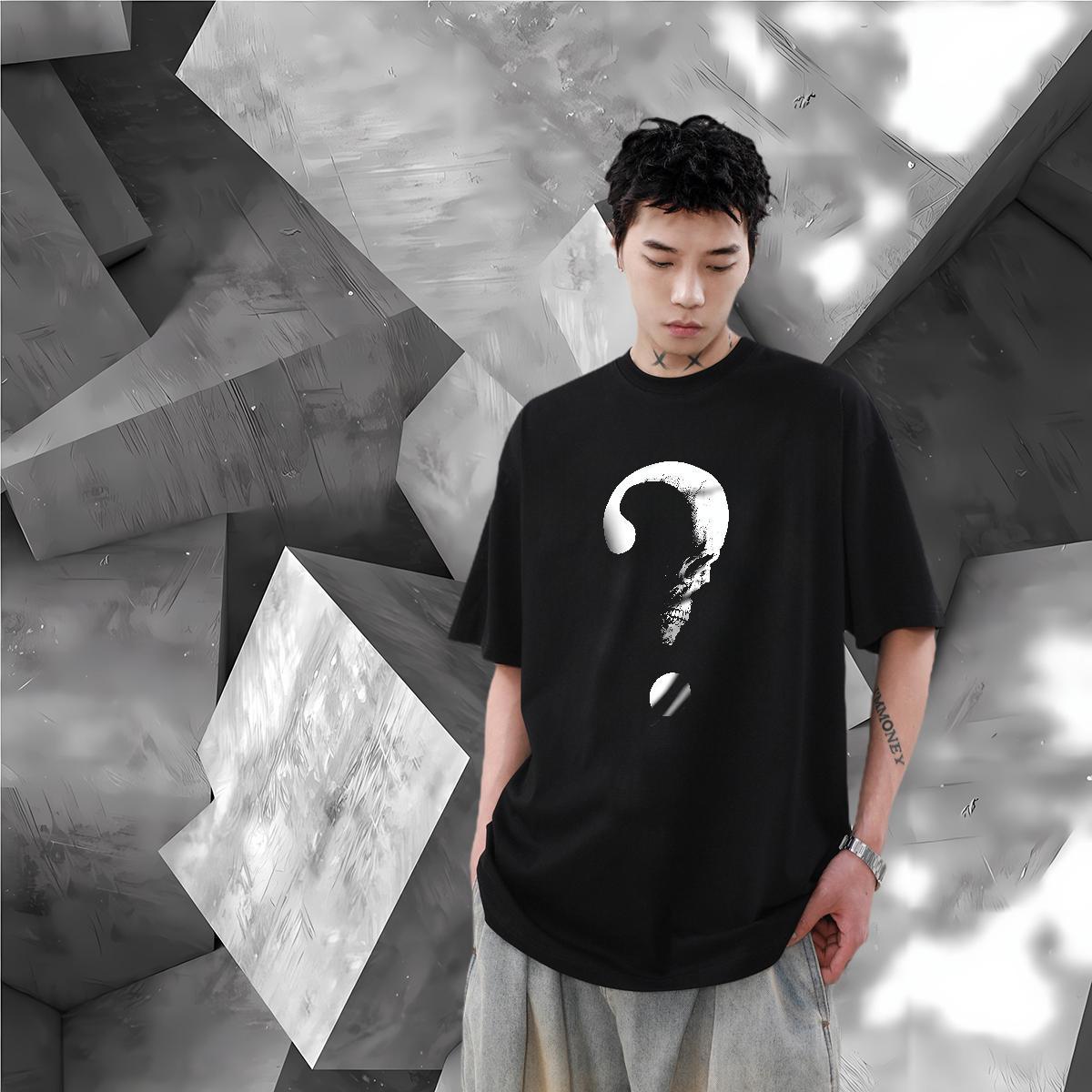 Fashion New Mens T Shirts letter Top Tees 100% Cotton 230g Street Casual Unisex DIY Anime Crew Neck Breathable Couples T Shirts